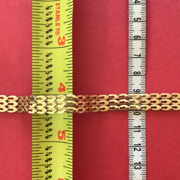 14K gold 7” panther link bracelet - Picture 3 of 7